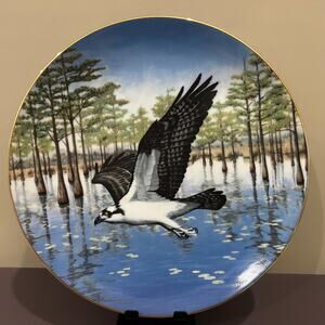 Vintage Hamilton Collection Osprey Plate: Majesty of Flight, 1988
